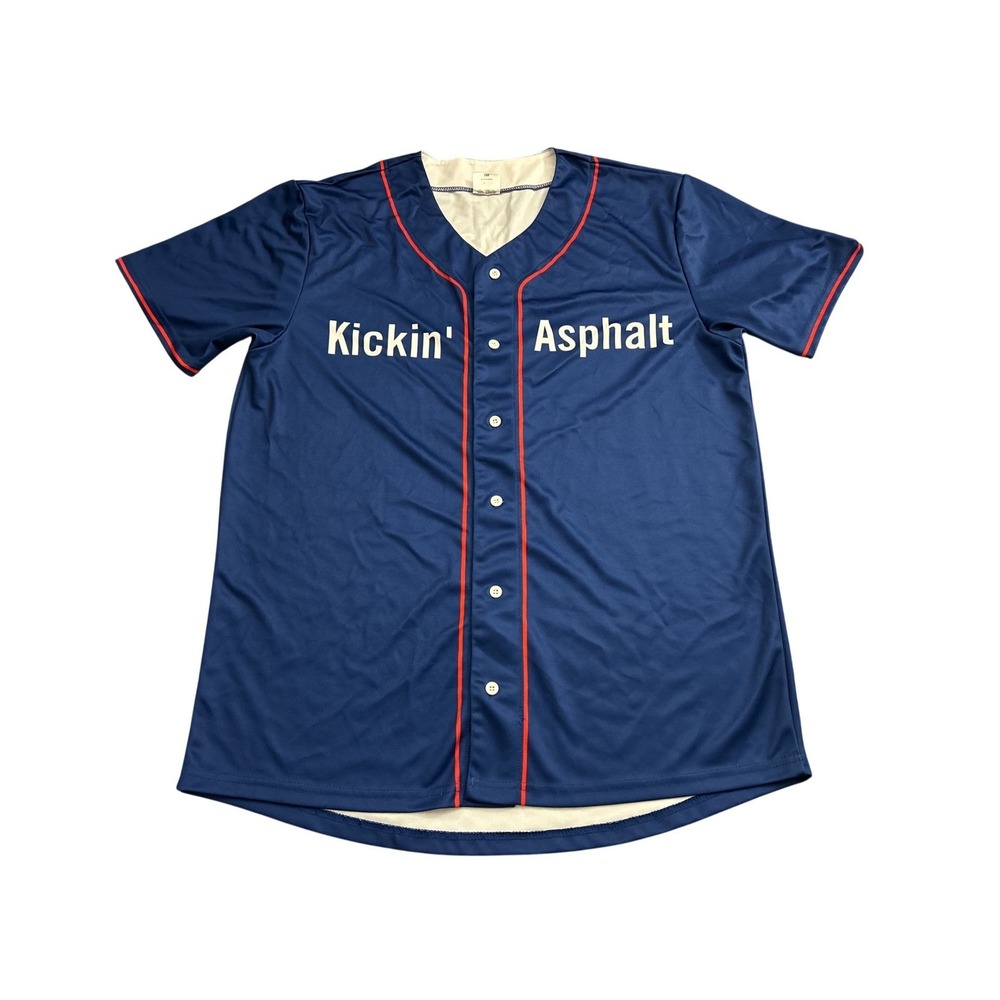 Sports Gear Swag Baseball Jersey Mens XL Blue Excellent Kickin Asphalt Vulcan 06
